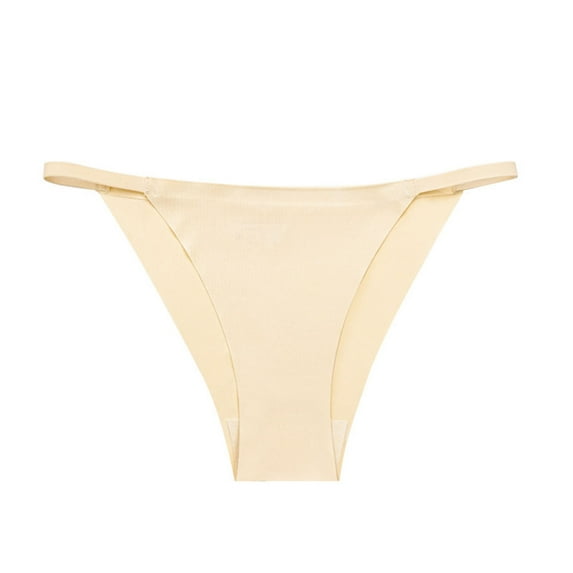 Bigersell High Waisted Thong Underwear Clearance Underwear Sets Women High Cut Panty Style P-956 Cotton Plus Size Panties Cotton Thongs Briefs Mid Waist Women's Briefs Beige L