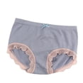 thumbnail image 1 of Bigersell High Waisted Underwear for Women Clearance Lace Panties Bikini Panty Style P-4 Spandex Shaping Panties Lace Thongs Ladies Briefs High Waist Women's Bikini Panties Blue F, 1 of 4