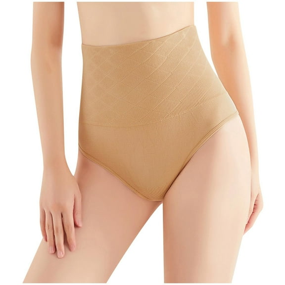 Bigersell High Waisted Underwear Women Shapewear Control Panties No Show Butt Lifting Shapewear Comfortable Full-Coverage Briefs Panty Women’s Underpants Beige XL
