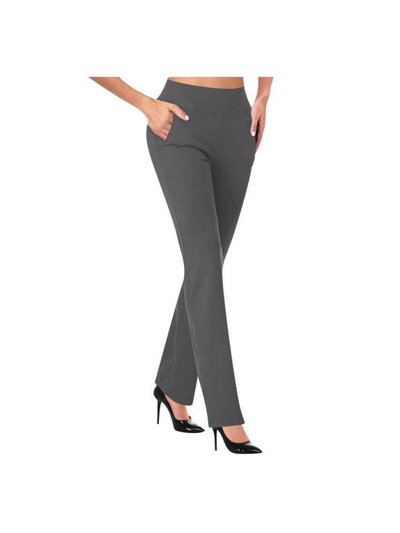 Jeggings for Women Full Length Trousers Leggings Women's Fashion Casual Temperament Solid Color Knitted Micro Pull Slim Flare Trousers Ladies High Tapered Pant