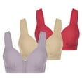 thumbnail image 1 of Bigersell Lace Bra and Panty Set 3pc V-Neck Wire-Free Bra Support Women Push up Bras Molded Bra Style R-260 Basic Bra Strap Nylon Seamless Bra Feature Everyday Bras Underwear Purple S, 1 of 6