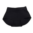 thumbnail image 1 of Bigersell Lace Panties for Women Clearance Plus Size Panties Cheeky Panty Style P-829 Nylon Period Panties Seamless Thongs Briefs Mid Waist Women Cheeky Panties Black S, 1 of 3
