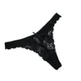thumbnail image 1 of Bigersell Lace Thong Panties for Women Lingerie Thongs Underwear Women’s G-String Briefs Low Rise T-Back Underpants Black M, 1 of 3