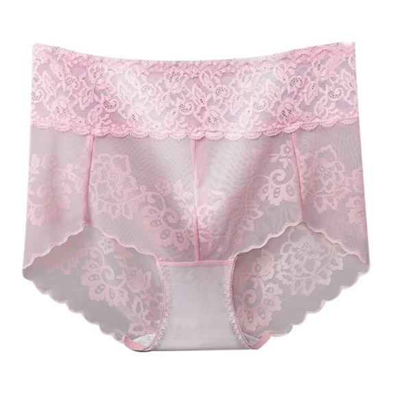 Bigersell Lace Underwear for Women Clearance Cotton Underwear Women Seamless Panty Style P-774 Polyester Bikini Panties Thongs Briefs High Waist Women's Bikini Panties Pink L