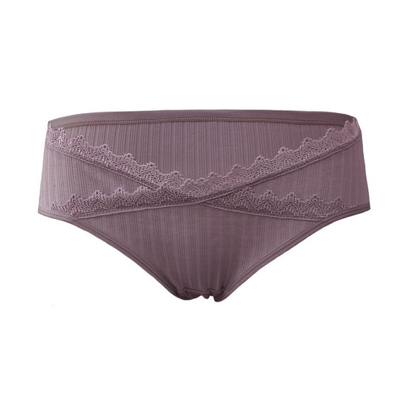 Bigersell Lace Underwear for Women Clearance Women's Thermal Underwear Bikini Panty Style P-1746 Spandex Thong Panties Ladies Thong Briefs High Waist Women's Bikini Panties Purple M