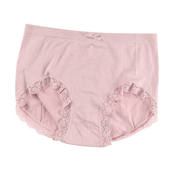 Bigersell Lace Underwear for Women Clearance Womens Underwear Thong Thong Panty Style P-1457 Nylon Period Panties Cotton Thongs Briefs Mid Waist Women's Briefs Pink S