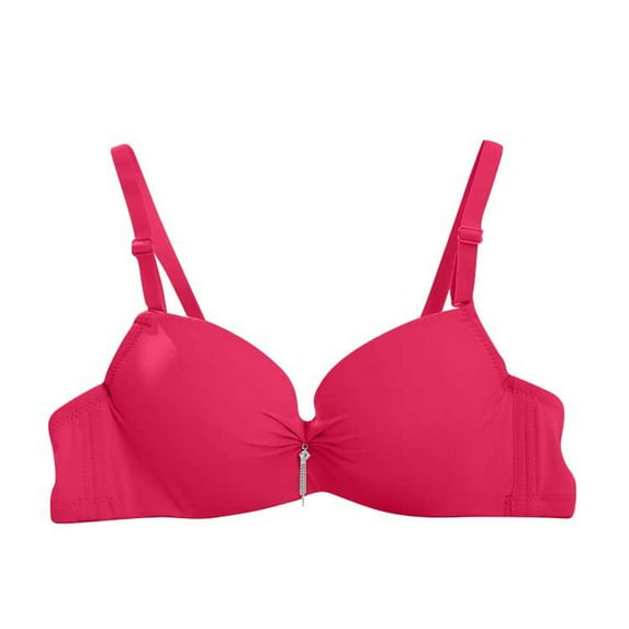 Bigersell Ladies Bra Deals Women's Lace Patchwork Bra with Breathable and Sagging Lightweight Underwear Sport Bra Style F-1083 Pinky 32/70