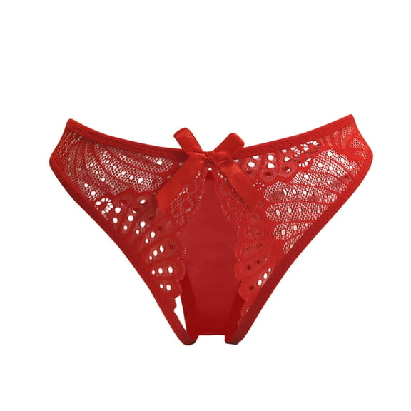 Bigersell Ladies Panties Clearance Satin Panties Cheeky Panty Style P-257 Nylon Brief Panties Lace Thongs Briefs Mid Waist Women Cheeky Panties Red One Size