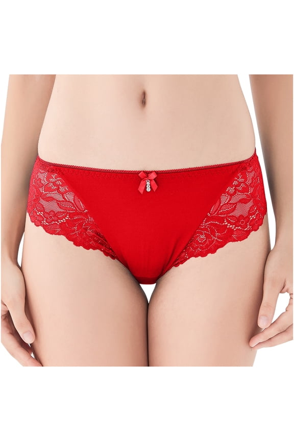 Ladies Underwear Clearance Cotton Underwear Women Cheeky Panty Style P-1911 Nylon Period Panties Ladies Thongs Briefs Mid Waist Women Cheeky Panties Red L
