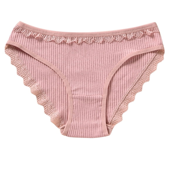 Bigersell Ladies Underwear Clearance Padded Underwear Women Thong Panty Style P-39 Nylon Brief Panties Ladies Thong Underwear Briefs Mid Waist Women's Briefs Pink M
