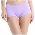 thumbnail image 1 of Bigersell Ladies Underwear Clearance Workout Underwear Women Thong Panty Style P-479 Nylon Brief Panties Thongs Ladies Briefs Mid Waist Women's Briefs Purple One Size, 1 of 3