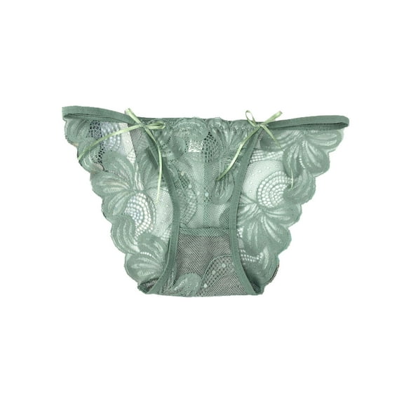 Bigersell Ladies Underwear Panties Clearance Cotton Panties Seamless Panty Style P-1025 Polyester Cheeky Panties Ladies Thong Briefs High Waist Women's Bikini Panties Green One Size
