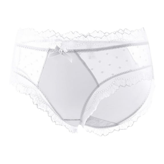 Bigersell Ladies Underwear Panties Clearance Crotchless Panties High Cut Panty Style P-1920 Cotton Boyshort Panties Thongs Ladies Briefs Mid Waist Women's Briefs White L