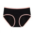 thumbnail image 1 of Bigersell Ladies Underwear Panties Clearance Womens Underwears Thong Panty Style P-1601 Nylon Period Panties Thongs Ladies High Waist Briefs Mid Waist Women's Briefs Pink 3Xl, 1 of 6