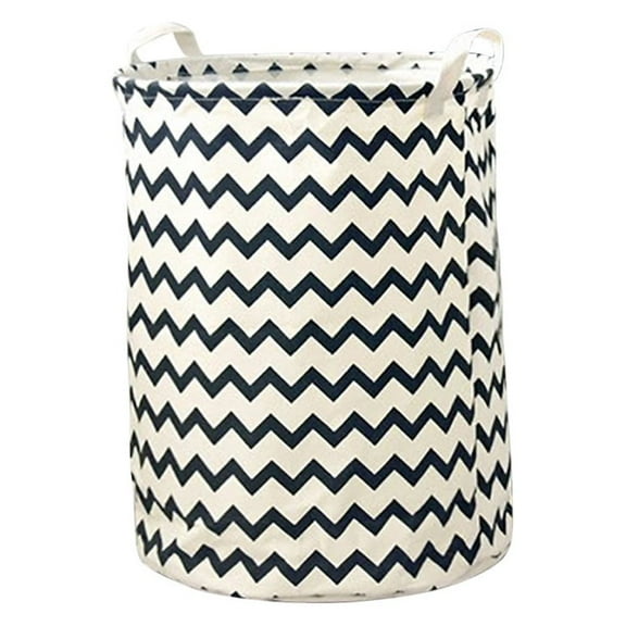 Bigersell Laundry Basket, Dirty Clothes Storage Baskets Collapsible Round Laundry Hamper with Carrying Handles Cotton and Linen Foldable Tall Clothes Hamper Multicolor One Size