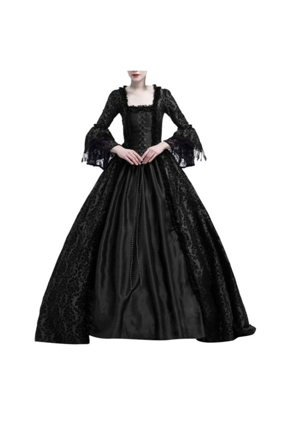 Long Dresses for Women Casual Summer Female U-Neck 3/4 Sleeve Maxi Ball Gown Dress Style D-136 Birthday Dress Ladies Plus Size Summer Dresses , Black 5XL