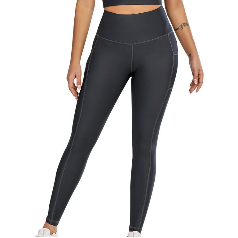 Fashion Leggings for Women Athletic Pants Activewear Strethy High Waist  Side Pockets Design Full Length Yoga Pants Women Tights Solid Color  Compression Leggings