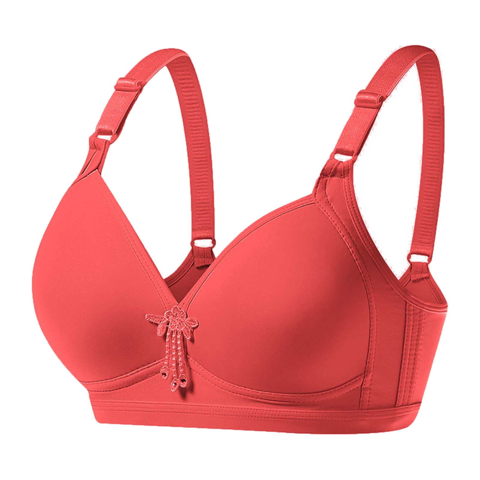 Bigersell Sports Bra for Women Side Retraction No Underwire Underwear Strap  Type Thin Moulded Cup Breathable Bra Tall Size Padded Strappy Sports Bras,  Style 10620, Red 42B 