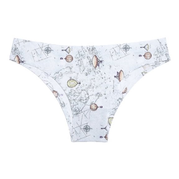 Bigersell Matching Underwear Clearance Womens Underwear High Waist Cheeky Panty Style P-428 Nylon Brief Panties Thong Bikini Briefs Mid Waist Women Cheeky Panties White L