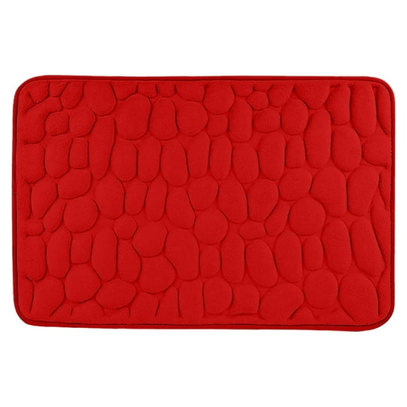 Bigersell Memory Foam Bath Mat with Non-Slip Bathroom Rugs 31.5 x 19.7 inch Bath Mats for Bathroom Quick Dry Bathroom Floor Carpet Soft Comfortable Water Absorbent Bathmat Red