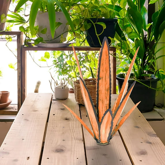 Bigersell Metal Plants for Yard Art Garden Statues Garden Ornaments Outdoor Decor Rustic Hand Painted Metal Plant Home Decor Metal Flowers Outdoor Decor