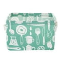 thumbnail image 1 of Bigersell Mini Storage Basket Small Collapsible Linen Containers Organizers with Handle for Home Decor Desktop Foldable Storage Baskets Mini Desktop Storage Cubes Green One Size, 1 of 1