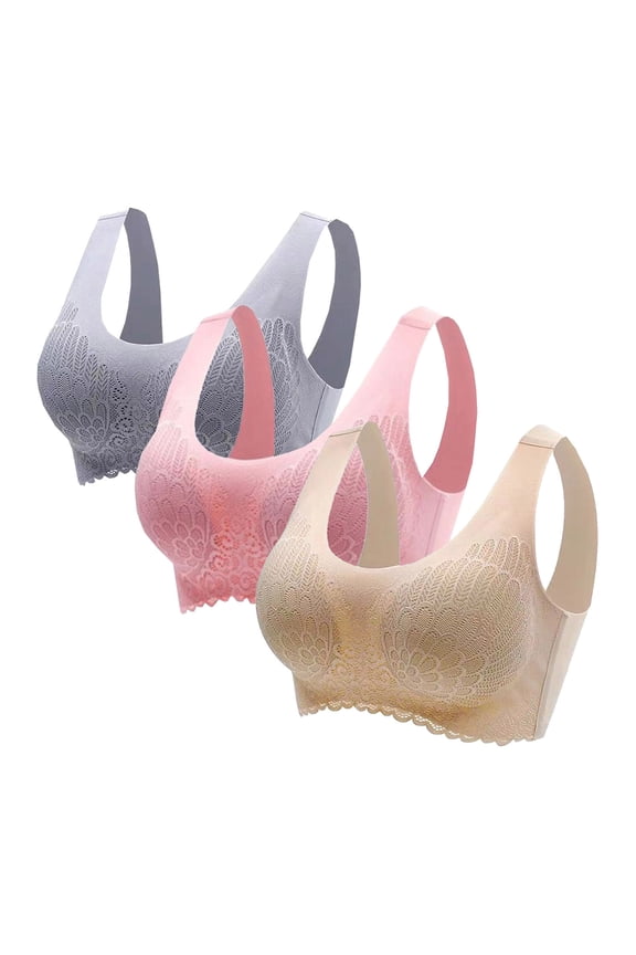 Modern/Fitted Bra Wireless Everyday Bra Bra Sets Ladies Push-up Bra Style B21 Classic Bra Women Seamless Bra Feature Bandeau Bra for Women Girls Hook & Eye Bra Closure , Pink L