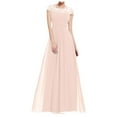 thumbnail image 1 of Bigersell Night Out Dresses for Women Summer Female Crew Neck Short Sleeve Maxi Bridesmaid Dress Style D-108 Sweater Dress Ladies Regular Summer Dresses , Beige M, 1 of 6