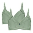 thumbnail image 1 of Bigersell No Underwire, Push up Bras Deals Woman's Embroidered Seamless Comfortable Breathable Bra Underwear No Underwire Two Piece Set Sport Bra Style F-1049 Green 38, 1 of 3