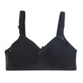 thumbnail image 1 of Bigersell No Wire Push up Bras for Women New Women's Patchwork Bra with Breathable and Sagging Lightweight Underwear Plus Size Bra Style F-1081 Black 44/100, 1 of 3
