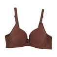 thumbnail image 1 of Bigersell Open Back Sports Bra Fashion Women Lace Backless Solid Strap Wrap Underwear Everyday Bra Regular Size Strappy Sports Bra, Style 12308, Coffee 30C, 1 of 3
