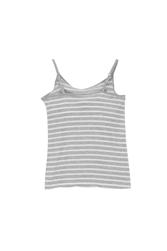Padded Bra in Clearance Built In Bra Tank Tops for Women 2024 Summer Casual Strap Camisole Plus Size Padded Workout Tops Sport Bra Style F-273 Gray XL
