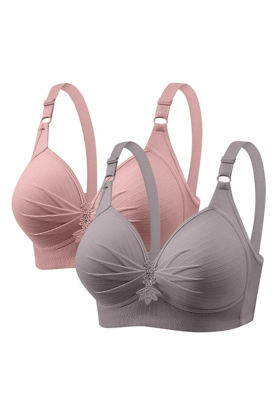 Padded Bra Discouts Woman's Printing Push up Bras Plus Size Daily Bra Underwear No Underwire Wire-Free Bra Style F-269 Multicolor XL