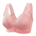 thumbnail image 1 of Bigersell Padded Bra T Shirt Bras for Women No Underwire Strapless/Tube Bra Wire-Free Bra Style B94 Sports Bra Women Back-Smoothing Bra Feature Halter Bra Hook & Eye Bra Closure , Pink 3XL, 1 of 4