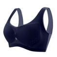 thumbnail image 1 of Bigersell Padded Bralette Women's Bra Wire Free Underwear OnePiece Bra Everyday Underwear Bras Female Synthetic Women's Seamless Sports Bra Tall Sport Bra, Style 1181, Blue M, 1 of 5
