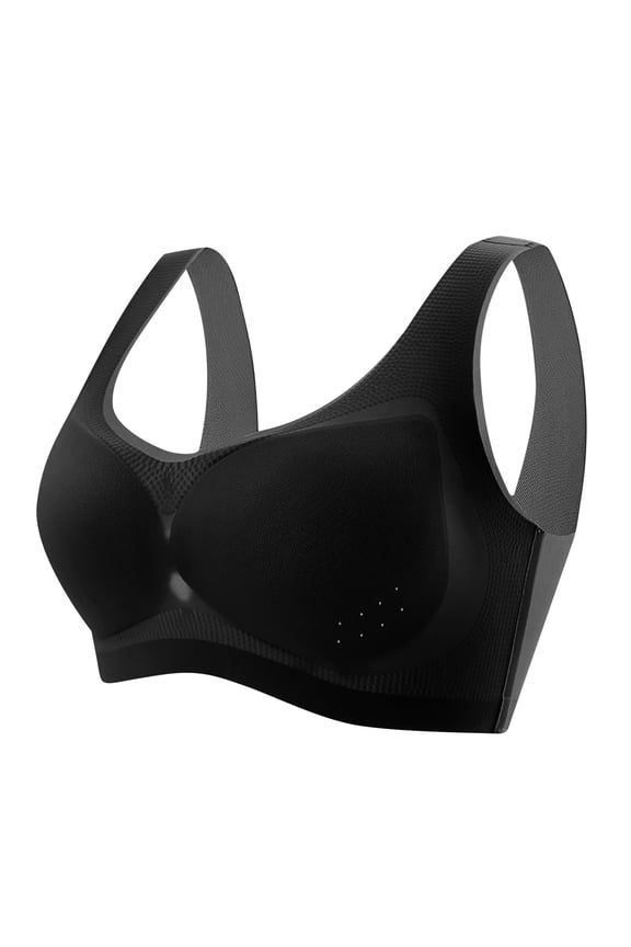 Padded Bralettes for Women Bra Wire Free Underwear 1 Piece Bra Everyday Underwear Bras Short Size Sports Bras for Female, Style 4295, Black 44B
