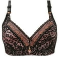 thumbnail image 1 of Bigersell Padded Bras Deals Comfortable Sports Bras for Women Lace Bra Style B318 V-Neck Back-Smoothing Bras Hook and Eye Bra Closure Big & Tall Size Cute Bras for Women Pink M, 1 of 5