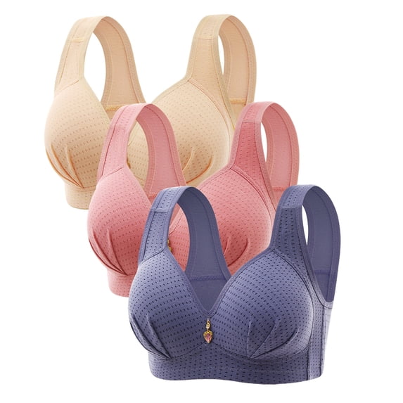 Bigersell Padded Bras On Sale Woman's Embroidered Seamless Comfortable Breathable Bra Underwear No Underwire Full-Coverage Bra Style F-1278 Wine 40