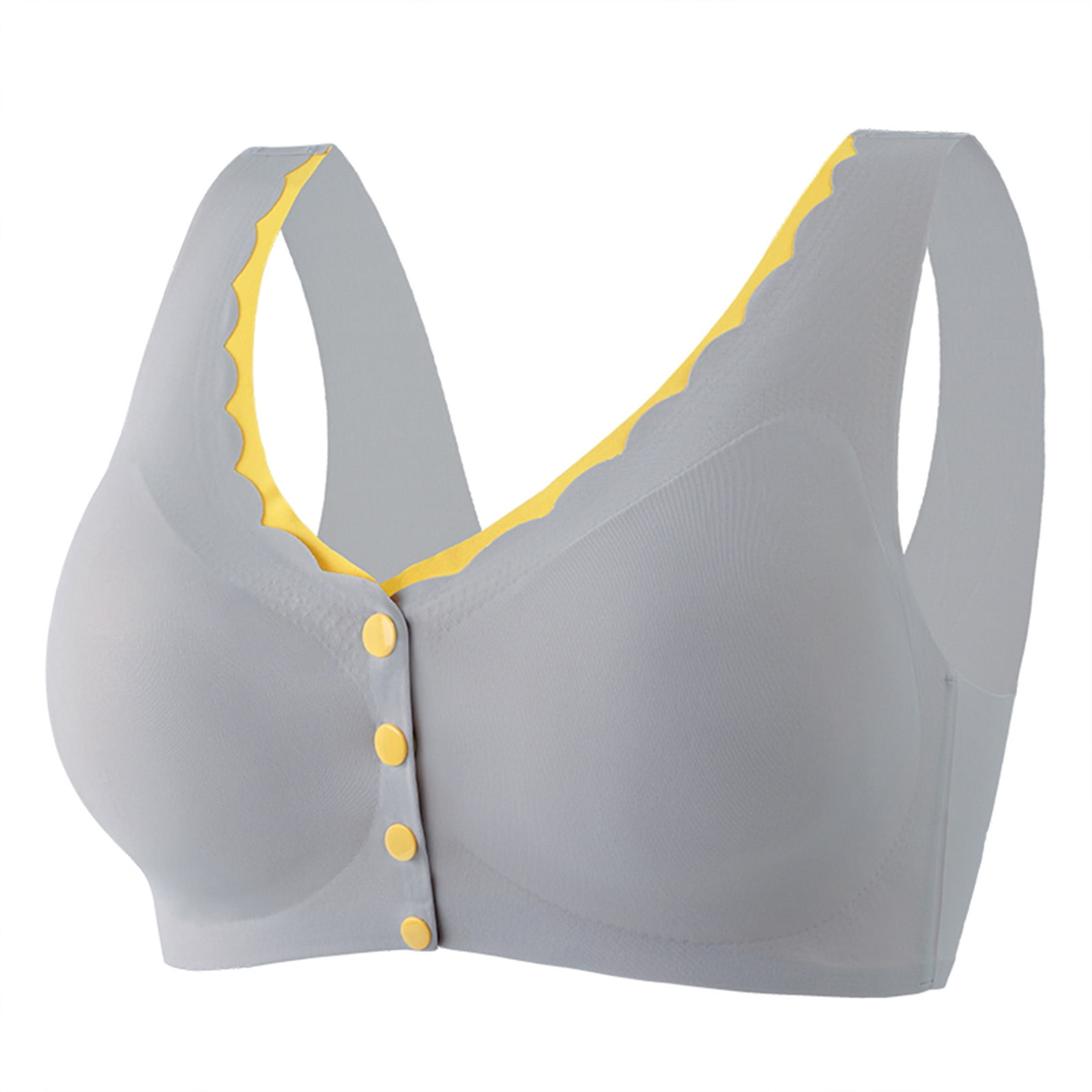Lily Bras for Older Women Front Close,Plus Size Front Button Bra,Front Snap  Bras for Women T Shirt Bra No Underwire at  Women's Clothing store