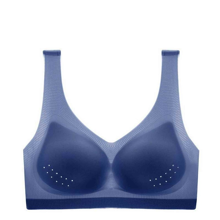 Bigersell Padded Crop Tops for Women Deals Athletic Crop Tops Bra for Women  Molded Bra Style R1550 V-Neck Padded Bras Hook and Eye Bra Closure Women's  Plus Size Seamless Sports Bras Blue