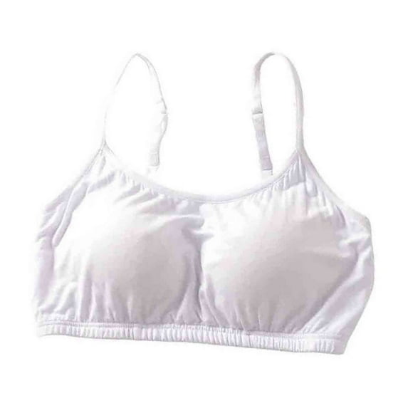 Bigersell Padded Lace Bandeau Bra Trendy Women's Solid Padded Without Underwire Integrated Padded Suspender Everyday Bras Lace Bra Style F-1118 White M