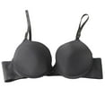 thumbnail image 1 of Bigersell Padded Push up Bras for Women Sale Clearance Lounge Bras for Women Training Bra Style B2718 V-Neck Padded Bras Hook and Eye Bra Closure Big & Tall Size Seamless Sports Bras for Women Black L, 1 of 9