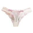 thumbnail image 1 of Bigersell Padded Underwear for Women Clearance Plus Size Womens Underwear Cheeky Panty Style P-613 Nylon Brief Panties Seamless Thongs Briefs Mid Waist Women Cheeky Panties White One Size, 1 of 5