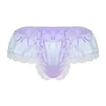 thumbnail image 1 of Bigersell Panties for Women Clearance Cotton Boyshort Underwear Women High Cut Panty Style P-205 Cotton Plus Size Panties Thong Panties Briefs Mid Waist Women's Briefs Purple L, 1 of 5