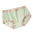 thumbnail image 1 of Bigersell Panties for Women Clearance Period Underwear Teens Tangas Panty Style P-183 Spandex Thong Panties No Show Thongs Ladies Briefs High Waist Women's Panties Green One Size, 1 of 3