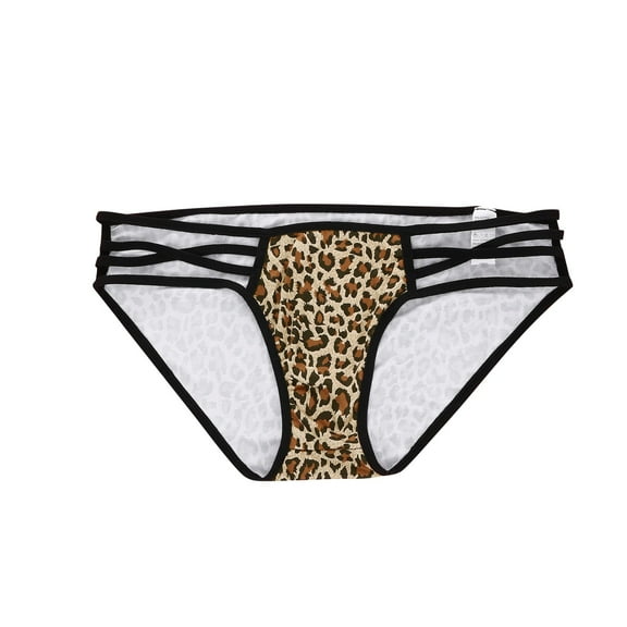 Bigersell Panties for Women Plus Size Clearance Women's Briefs Boyshort Thongs Panty Style P-886 Cotton Boyshort Panties Lace Thong Briefs Mid Waist Women Cheeky Panties Brown XXL