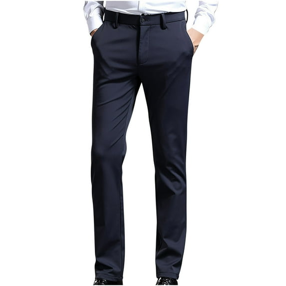 Bigersell Pants for Women High Waist Full Length Pants Men's Plus Velvet Casual Pants Winter Slim Thickening Business Long Pants Warm Trousers Ladies' High Waist Pants