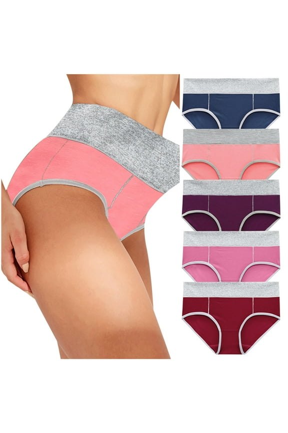 No Panty Line Underwear Women Clearance Womens Boy Shorts Underwear Bikini Panty Style P-681 Polyester Cheeky Panties Seamless Thongs Ladies Briefs High Waist Women's Panties Multicolor 4Xl