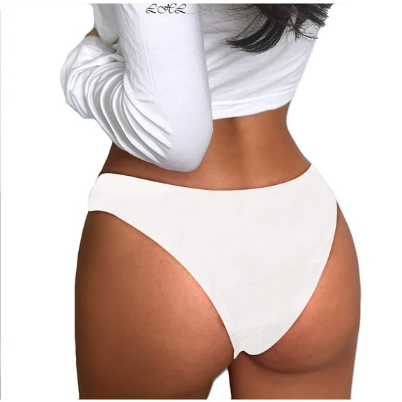 Bigersell Period Panties Clearance Plus Size Period Underwear Bikini Panty Style P-815 Spandex Thong Panties Thong Underwear Ladies Briefs High Waist Women's Bikini Panties White L