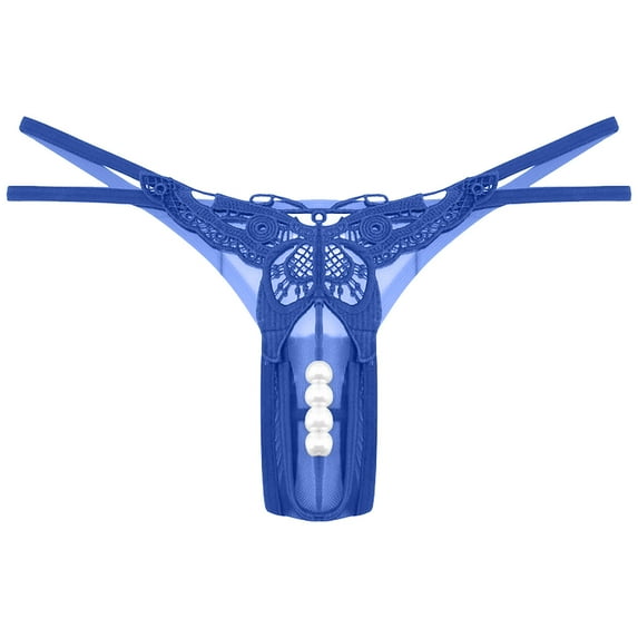 Bigersell Period Panties Clearance Women's Underwear Seamless Panty Style P-591 Polyester Cheeky Panties Ladies Seamless Thong Briefs High Waist Women's Bikini Panties Blue One Size